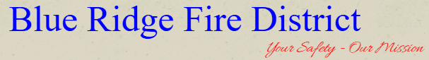 Blue Ridge Fire District slogan